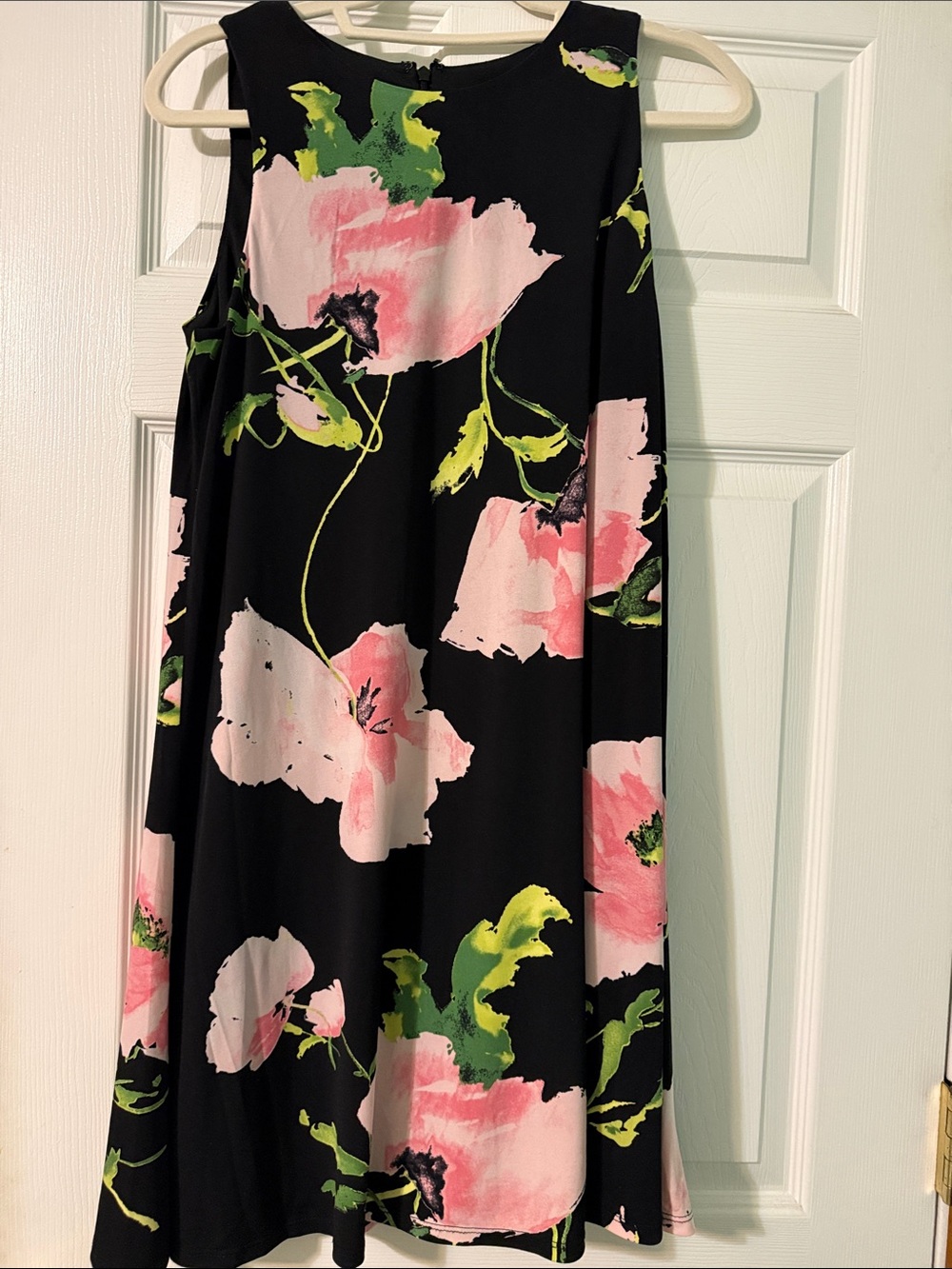 Anne Klein Black Top with Brown Lion Logo Label dress